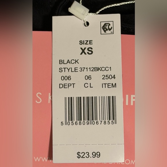 Skinny Dip London The Immortal XS Black Hoodie NWT - Picture 4 of 5